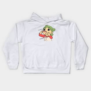 I draw yotsuba eating pizza / yotsubato Kids Hoodie